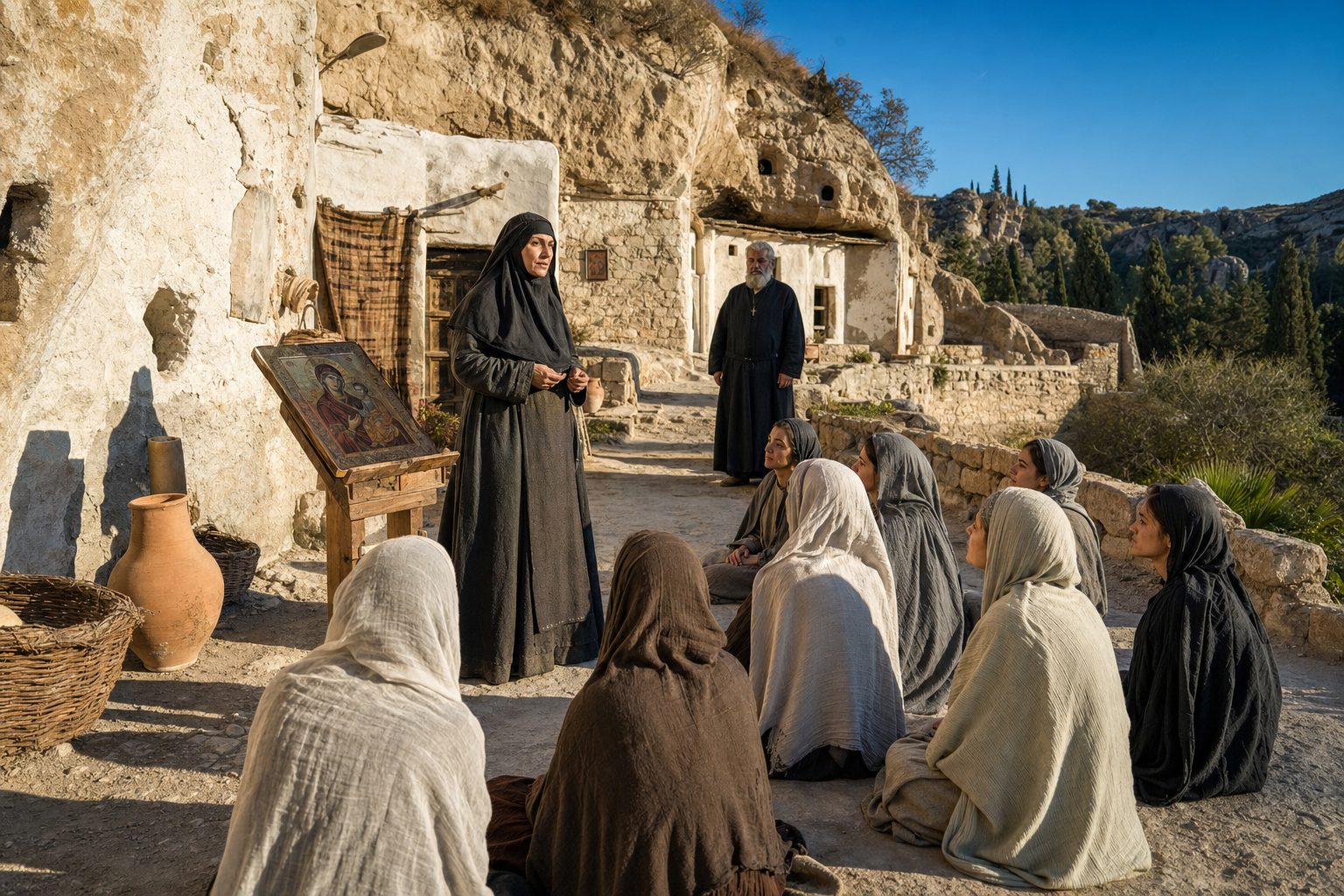 Une image photoréaliste, à la mémoire de la prédicatrice Anfise, calendrier orthodoxe, 2026-08-09, commémoration Une image photoréaliste, à la mémoire de la prédicatrice Anfise, calendrier orthodoxe, 2026-08-09, commémoration
